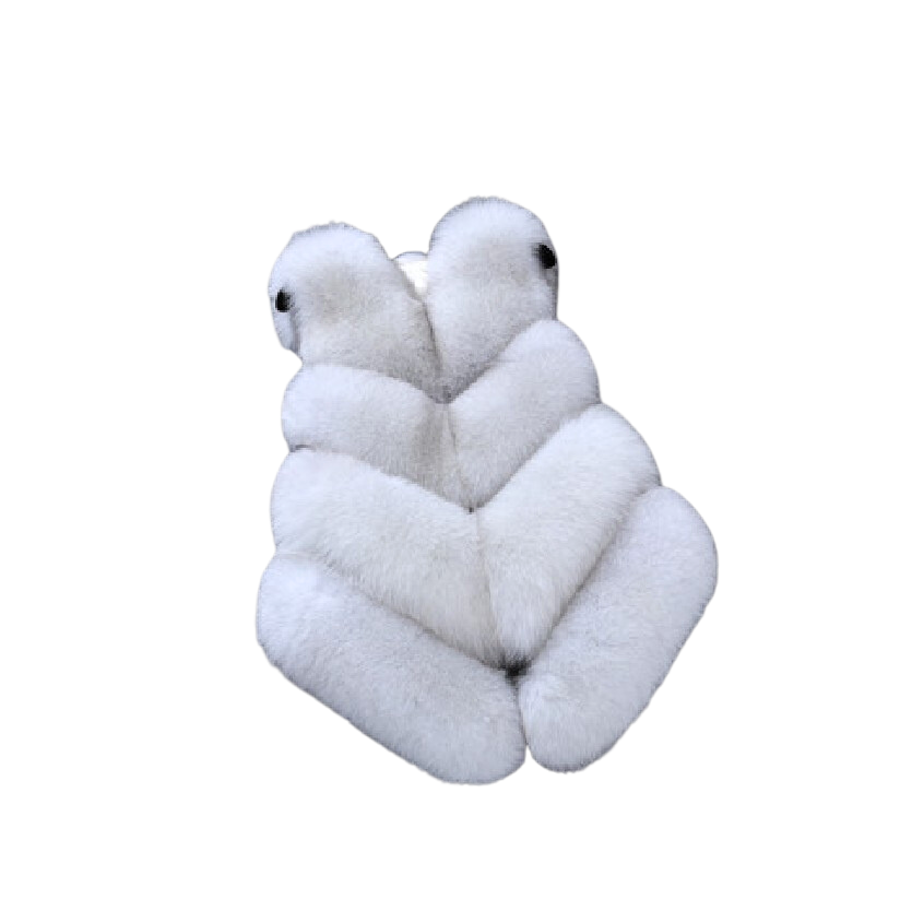 Chaqueta tipo chaleco tipo suéter de piel sintética