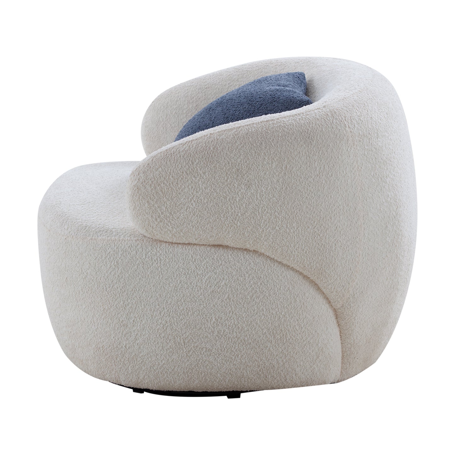 Sherpa Swivel Barrel Chair (Beige)