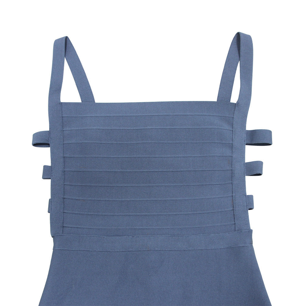 Vestido Bandage Azul-Gris