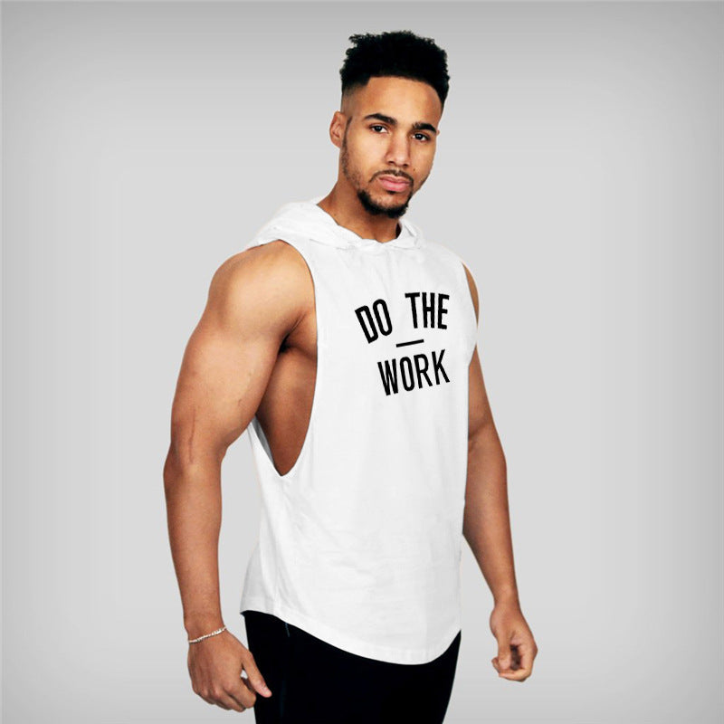 "Do The Work" Men's Hooded Sleeveless Shirt