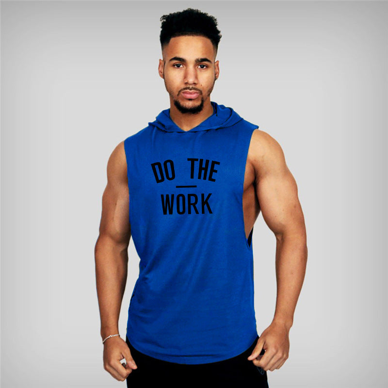 "Do The Work" Men's Hooded Sleeveless Shirt