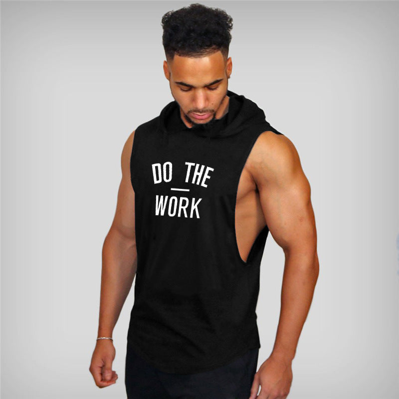 "Do The Work" Men's Hooded Sleeveless Shirt