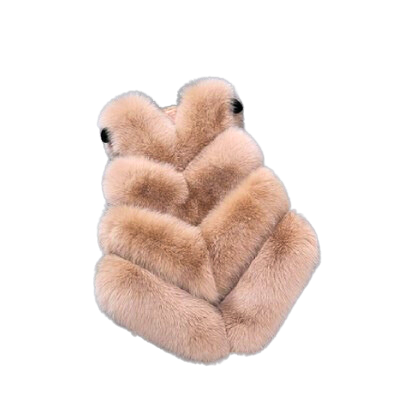 Chaqueta tipo chaleco tipo suéter de piel sintética