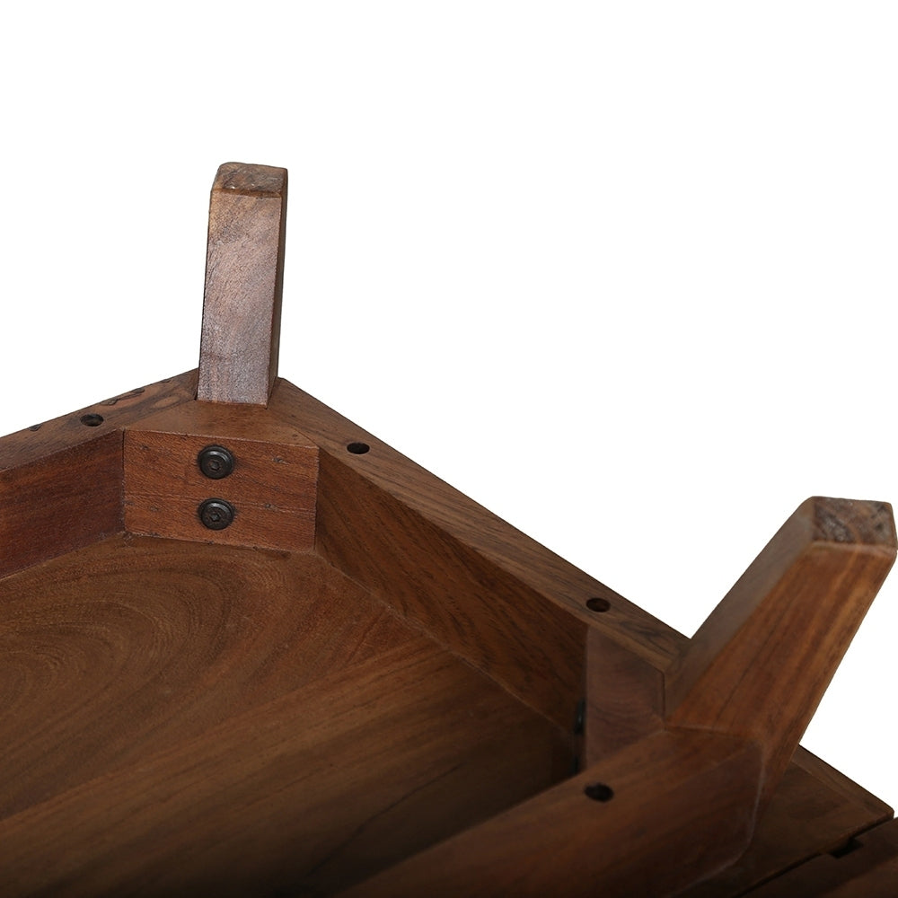 Kommode mit sechs Schubladen aus Akazienholz im Live Edge-Stil