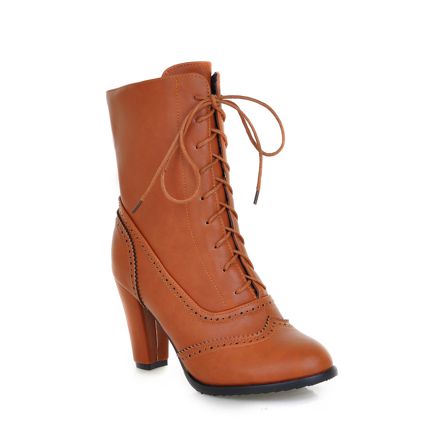 Damen-Oxford-Stiefel mit konischem Absatz