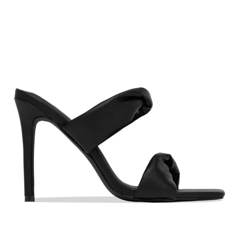 Toni Square Toe Vegan Leather Heels (3 Colors)