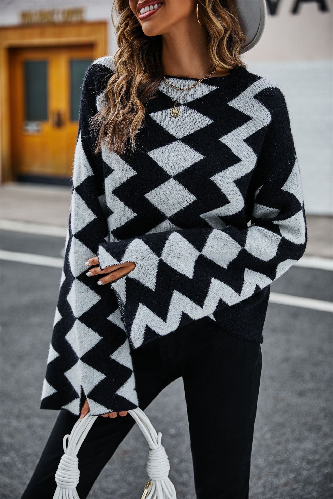 Women's Zag Stitched Sweater