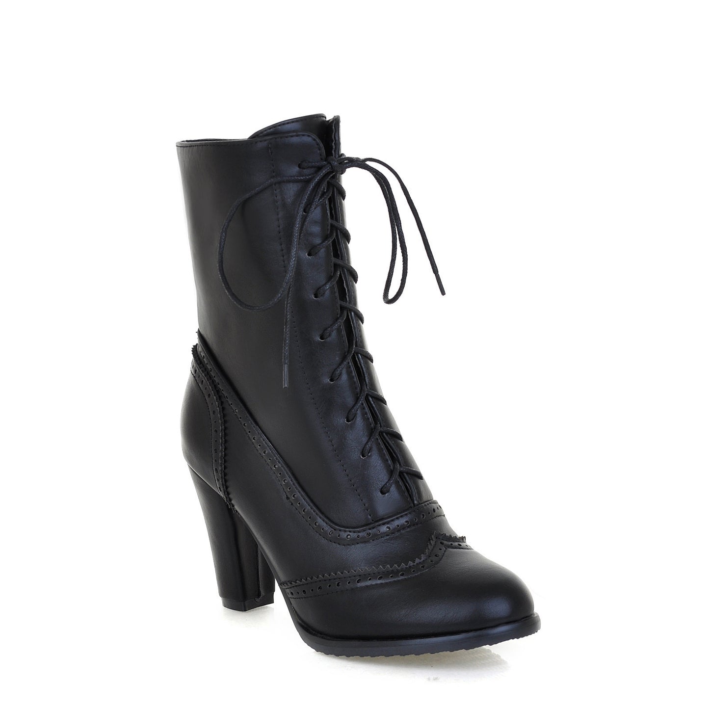 Damen-Oxford-Stiefel mit konischem Absatz