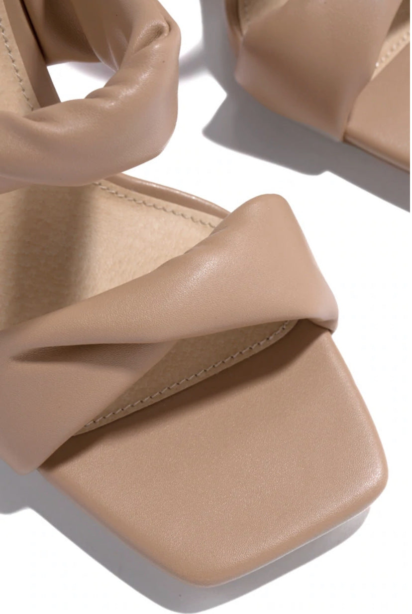 Toni Square Toe Vegan Leather Heels (3 Colors)