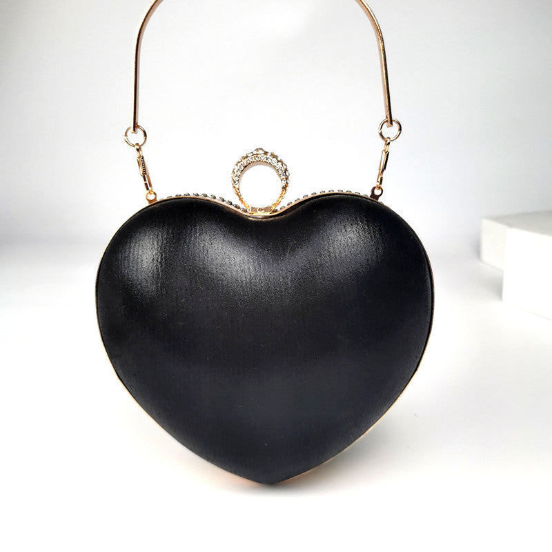 I-Heart Tassel Inlaid Rhinestone Purse