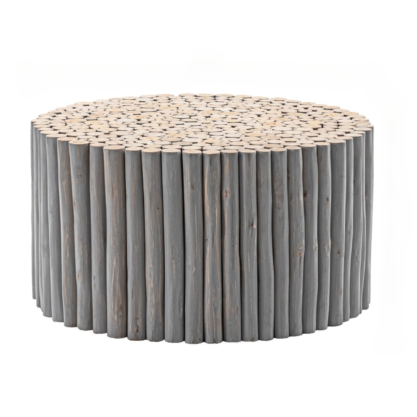 Grey Weathered Wood Branch Coffee Table