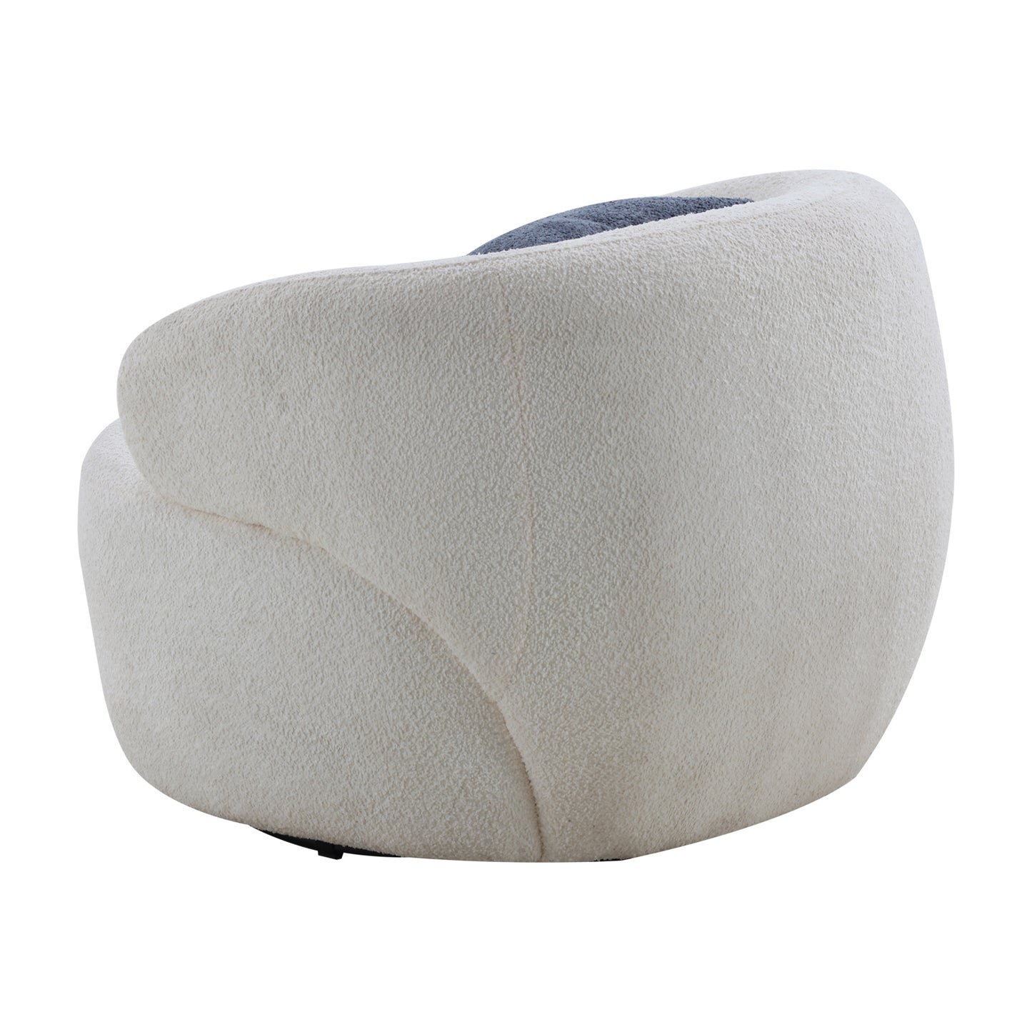 Sherpa Swivel Barrel Chair (Beige)