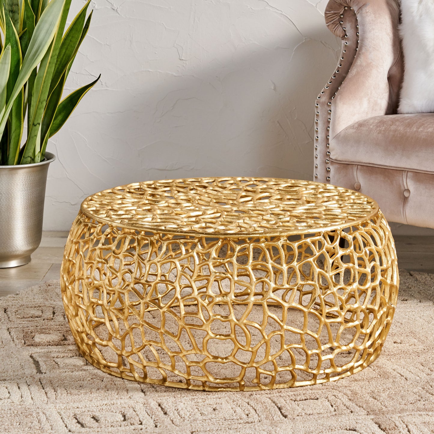 GOLD LEAF COFFEE TABLE