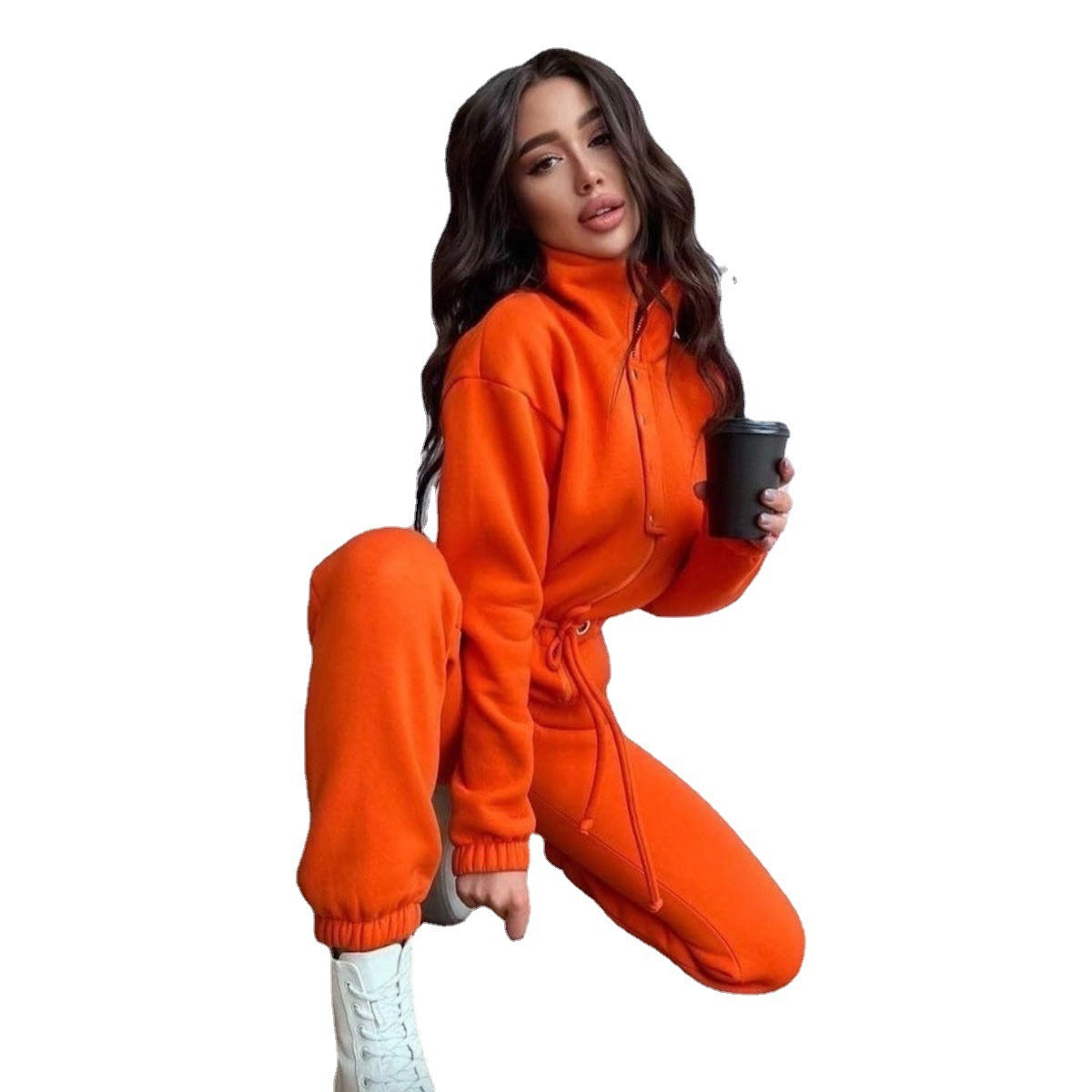 Winter-Jumpsuit aus Baumwollmischung für Damen