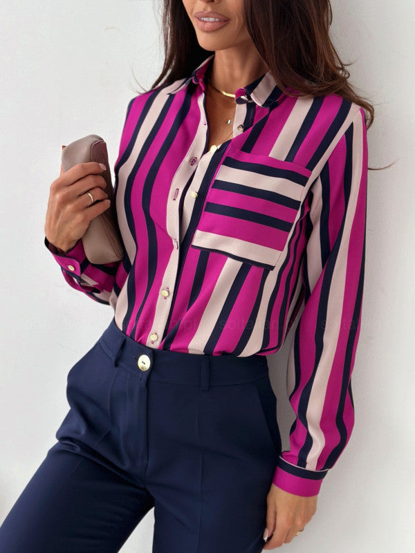 Button-Up-Hemd mit bedrucktem Kragen