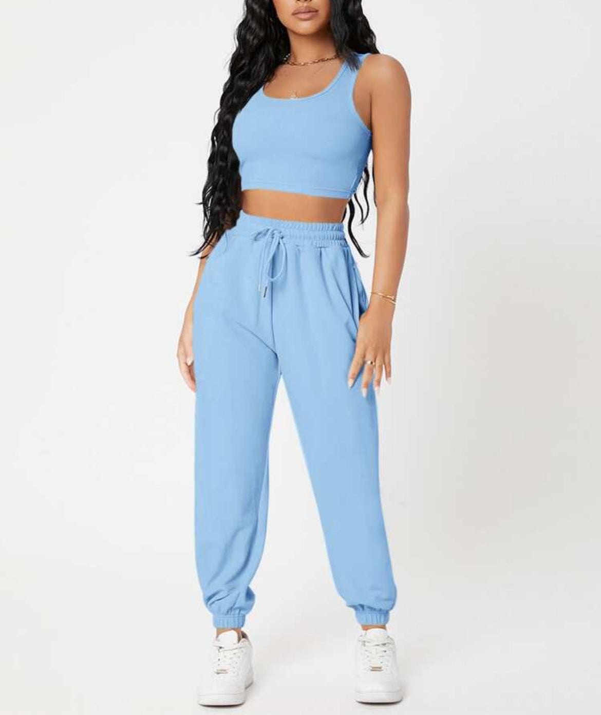 Cropped Tank and Joggers Set