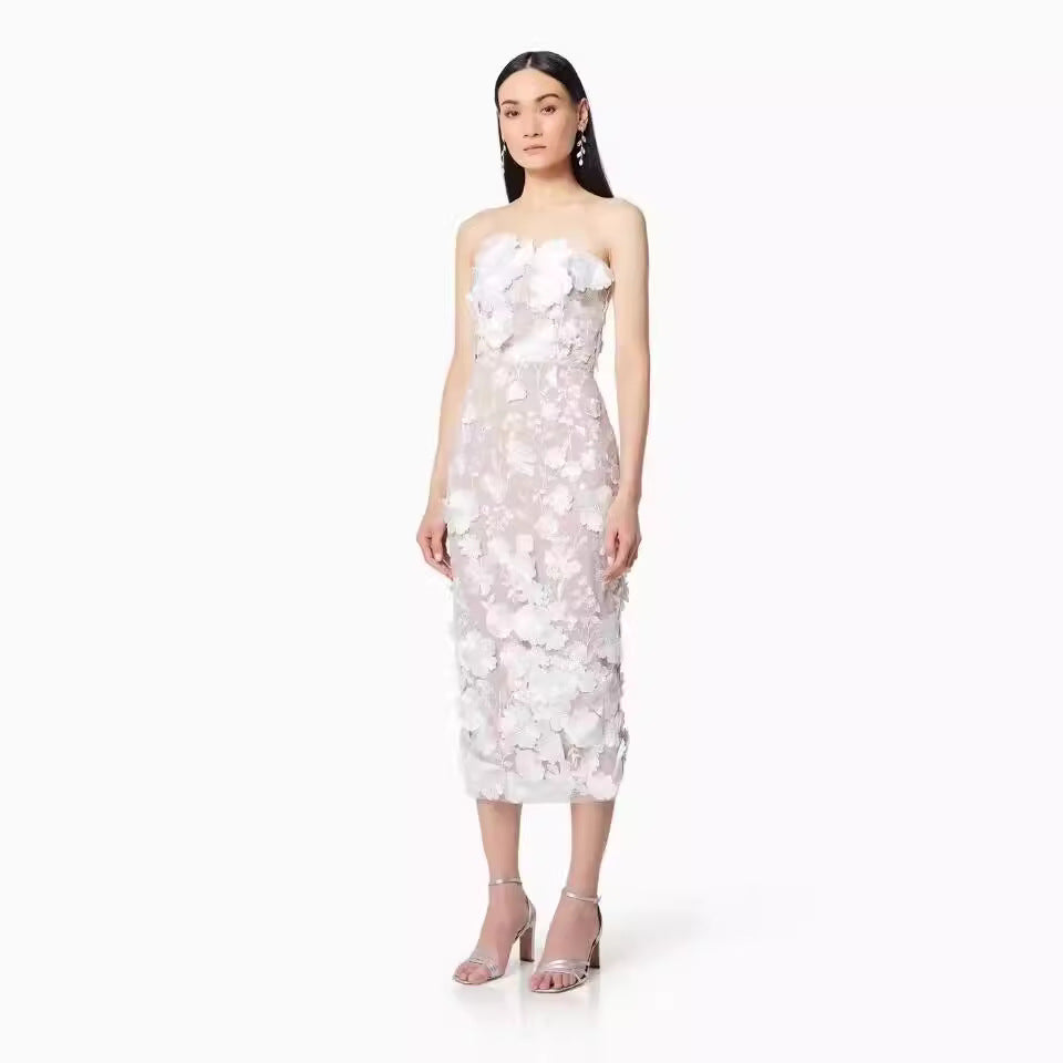 Embroidered Floral Sleeveless Dress (2 Colors)