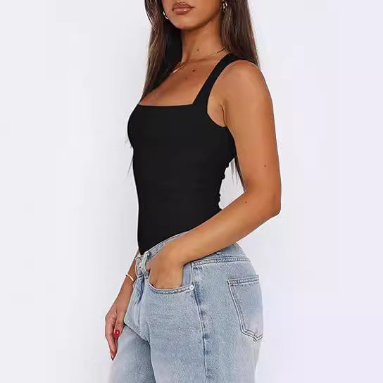 Women's Square Neckline Bodysuit Shirt (2 Colors)