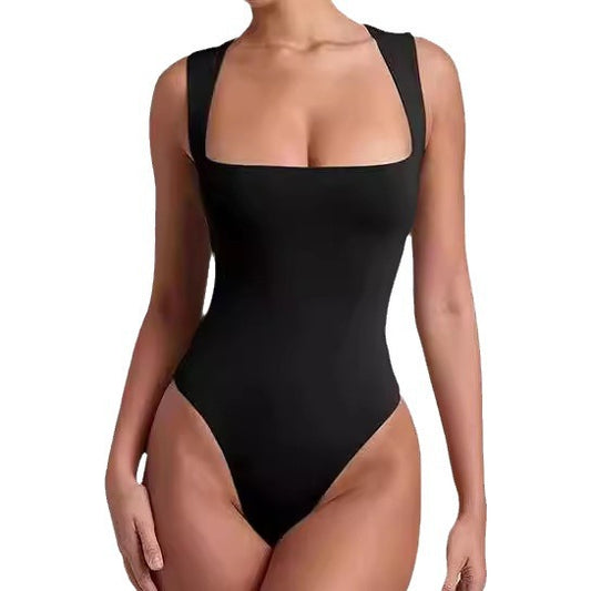 Women's Square Neckline Bodysuit Shirt (2 Colors)