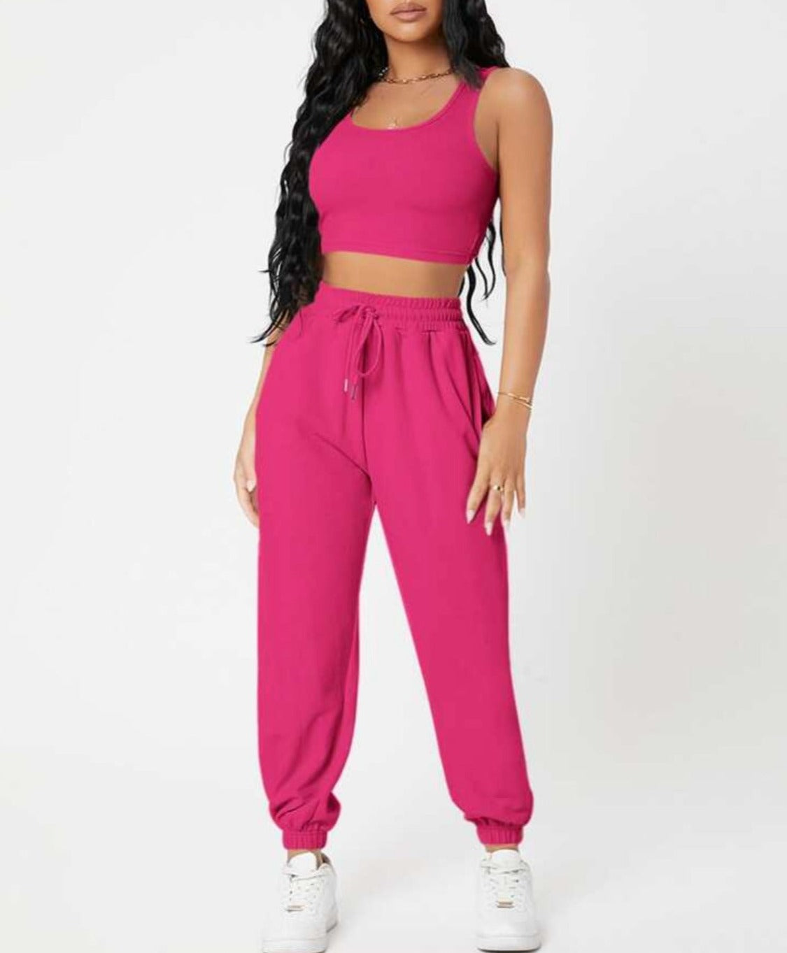 Cropped Tank and Joggers Set