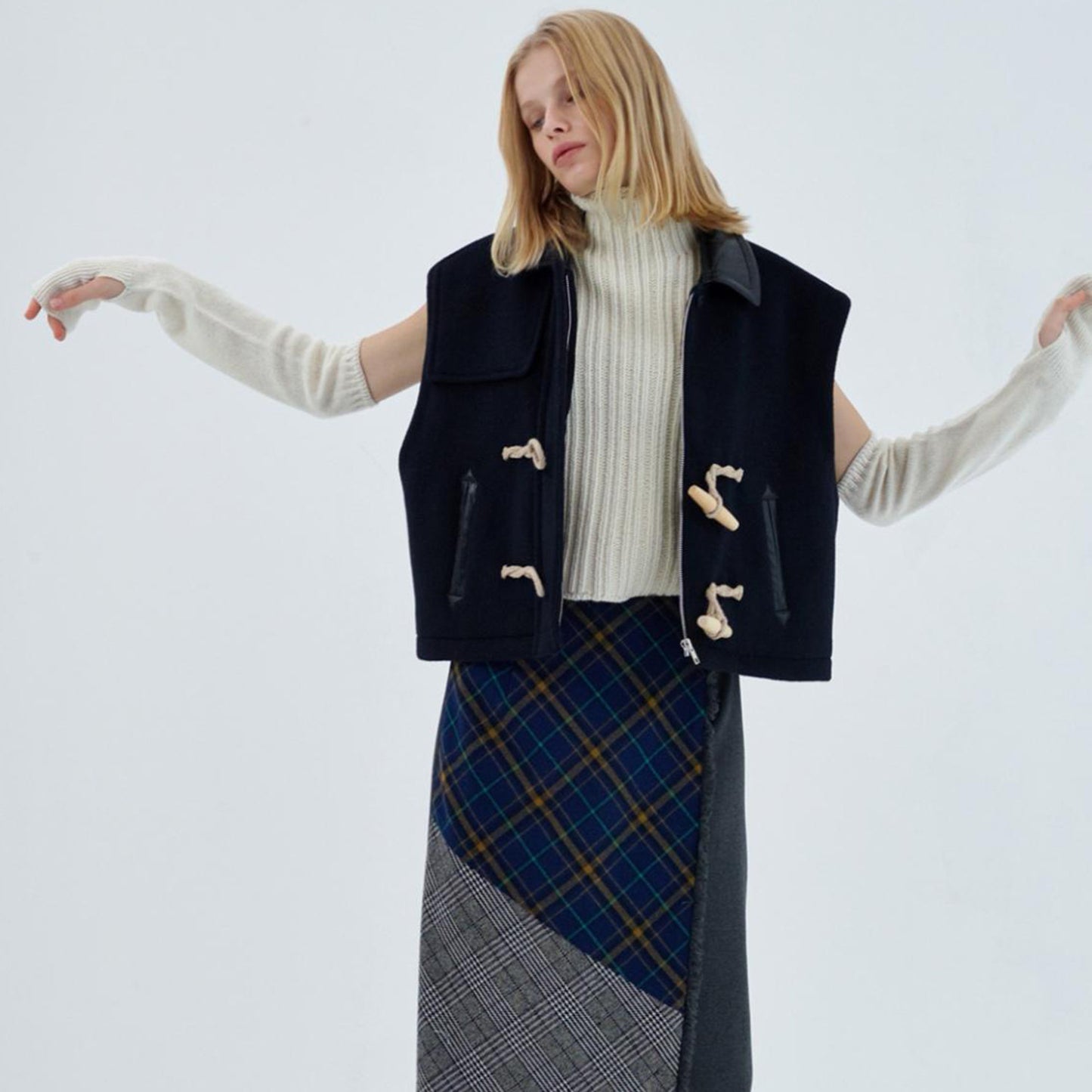 Handschuhpullover mit Rollkragen für Damen