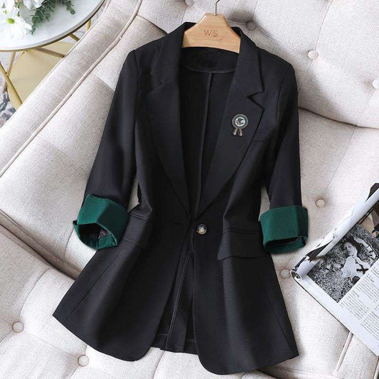 Leichte Anzugjacke mit Dreiviertelärmeln und Bündchen