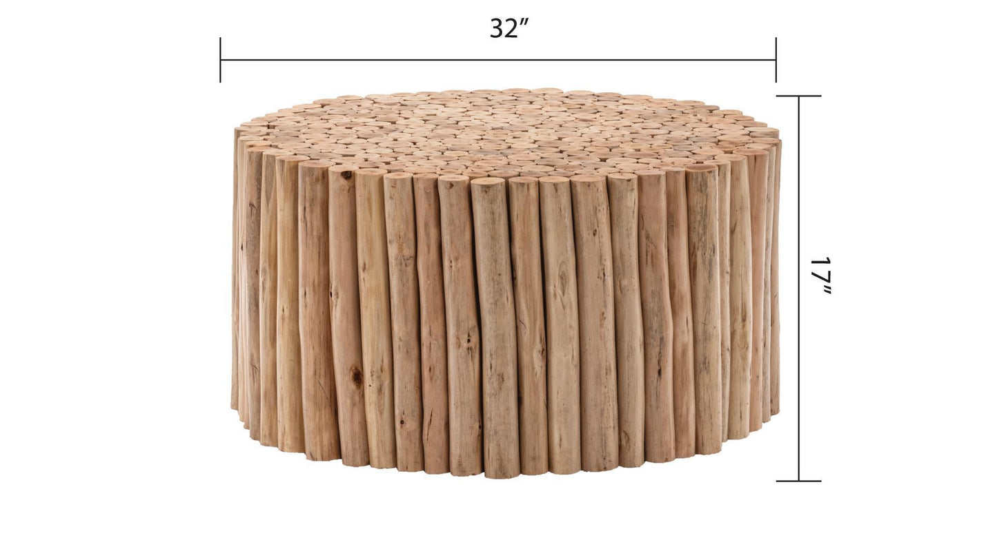 Natural Wood Branch Coffee Table