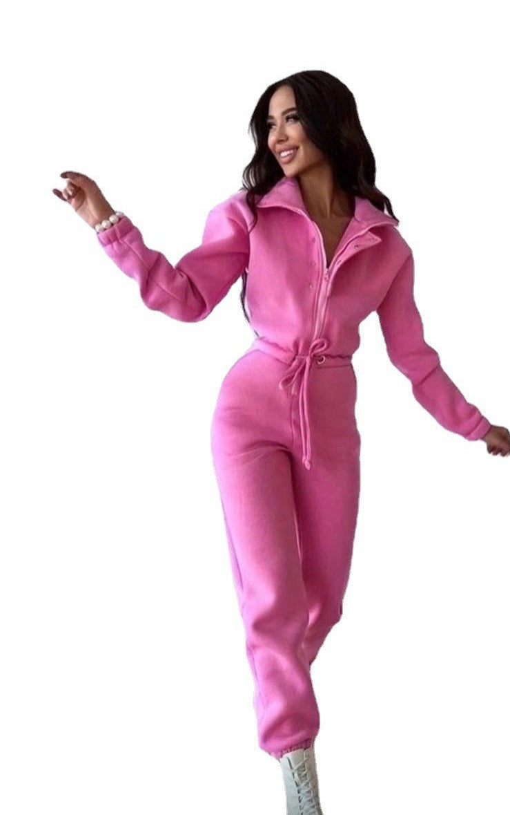 Winter-Jumpsuit aus Baumwollmischung für Damen