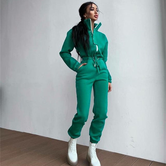 Women's Winter Cotton Blend Jumpsuit