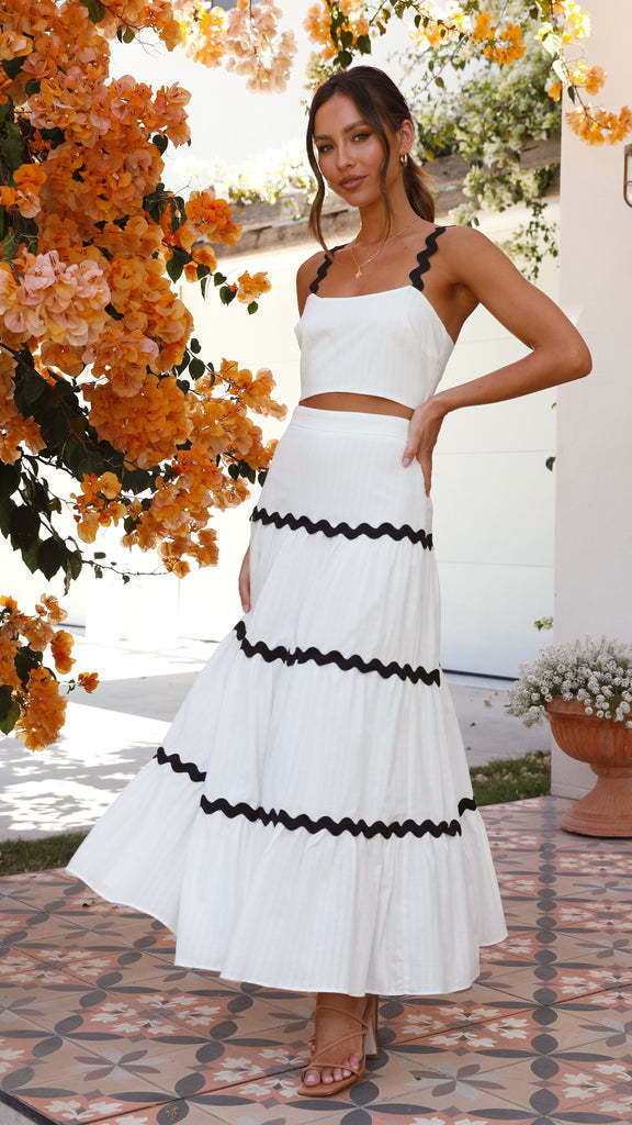 Sicily Cropped Top Skirt Set