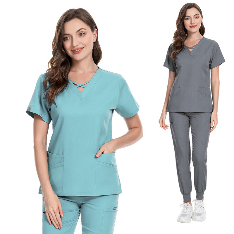 Verstellbarer Hosenbund, Krankenschwestern-Set, medizinisches Kittel-Uniform-Set