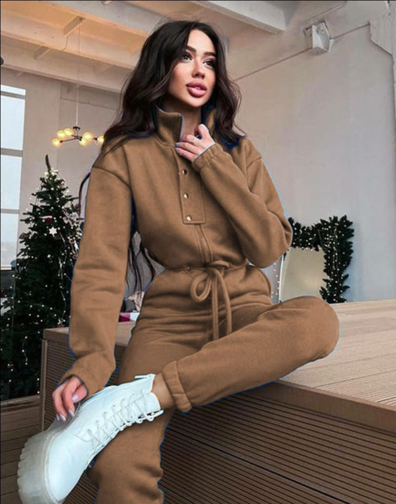 Winter-Jumpsuit aus Baumwollmischung für Damen