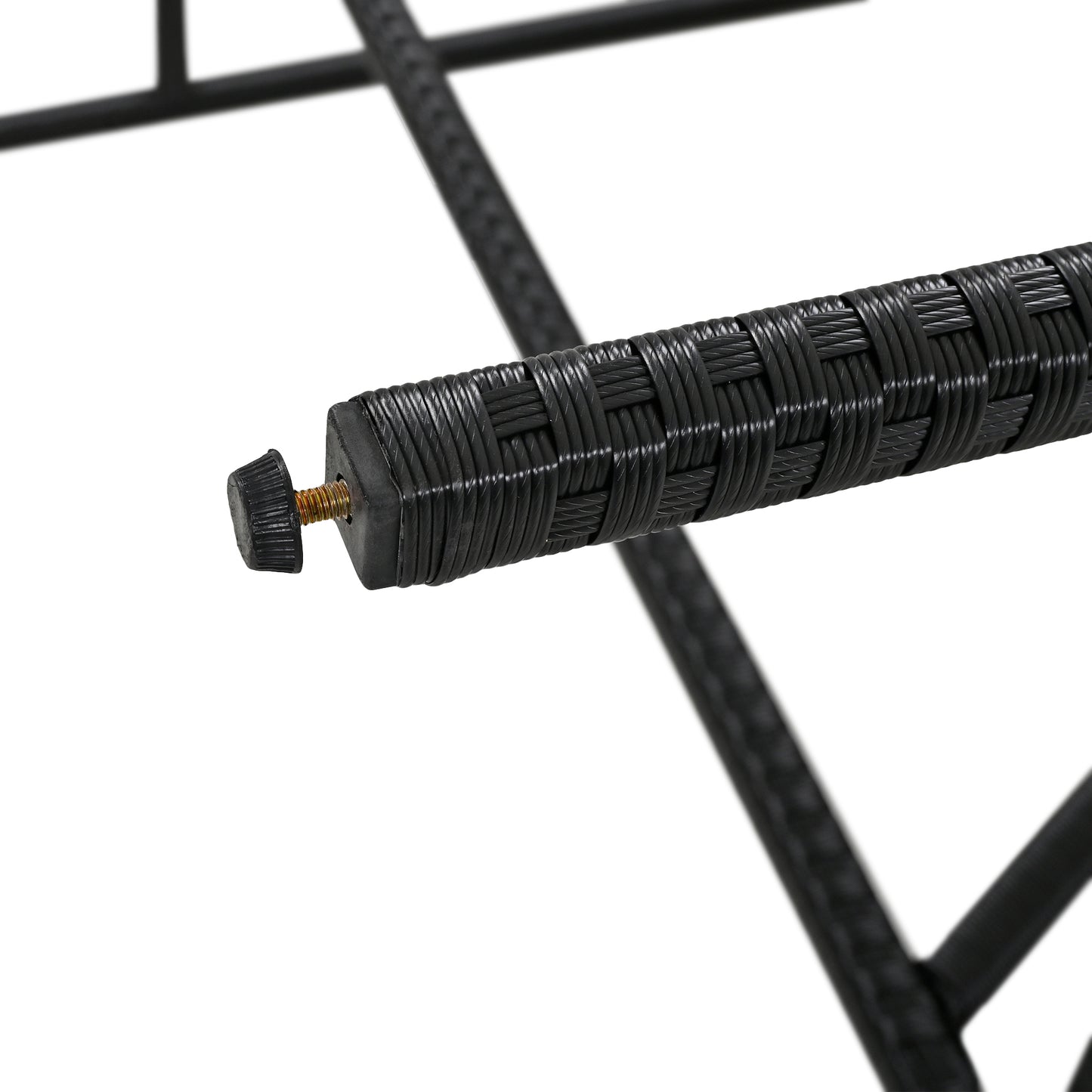10-teiliger Outdoor-Bartisch aus Akazienholz mit acht gepolsterten Hockern, braun
