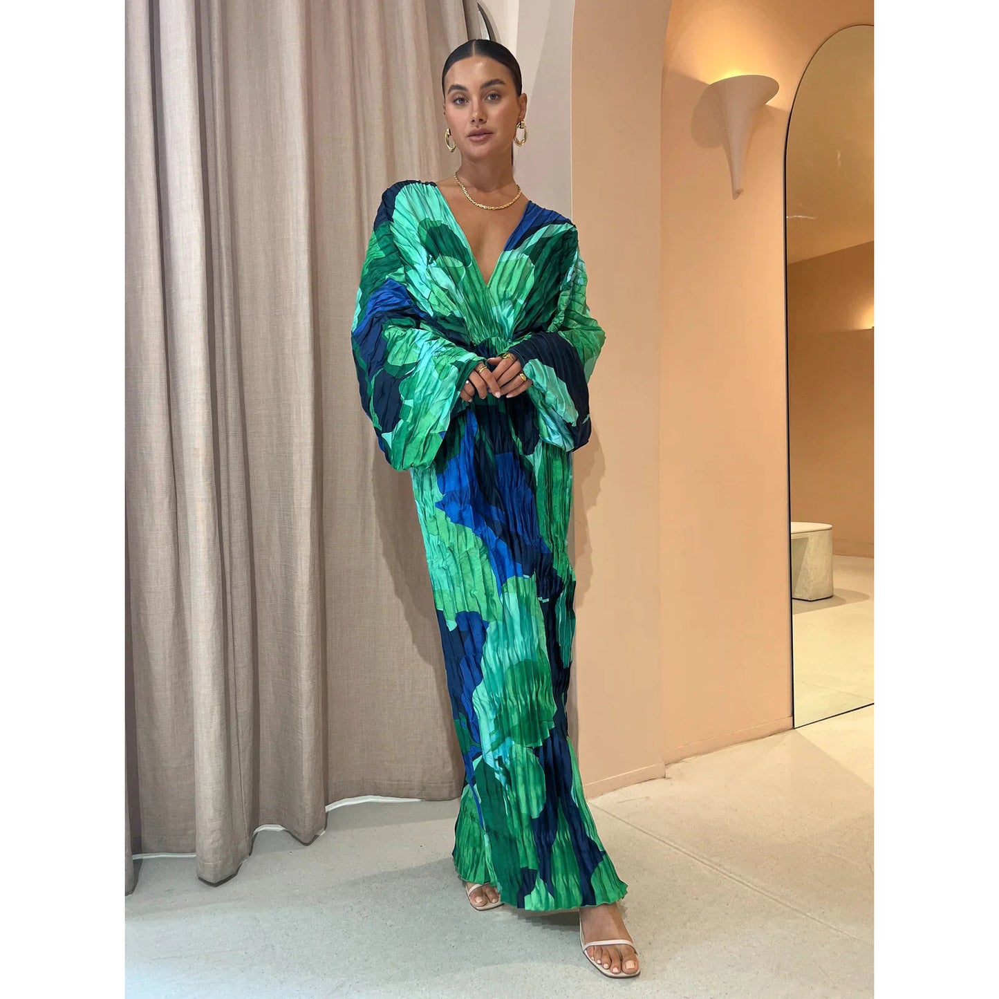 Coast Vestido dividido estilo kimono para mujer