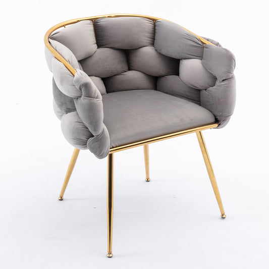 Luxury Modern Velvet Chair Gray