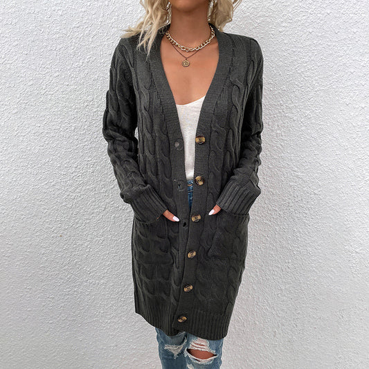 Knitted Cardigan Fall Color Sweater