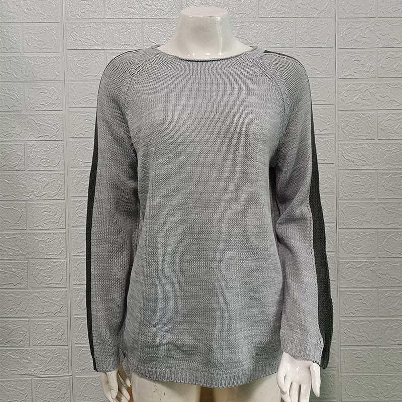 Warm Women's Arm Striped Sweater