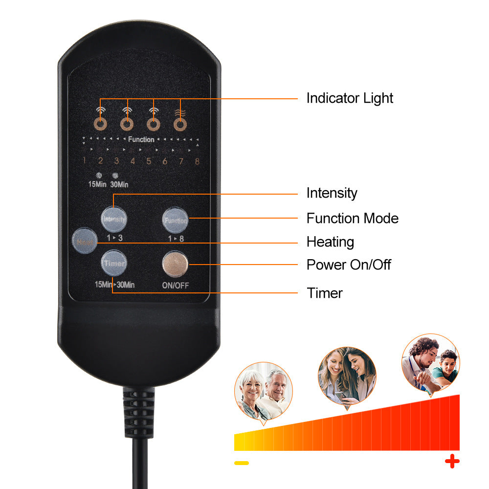 Leisure Car/Home Heated Massage Seat Cushion