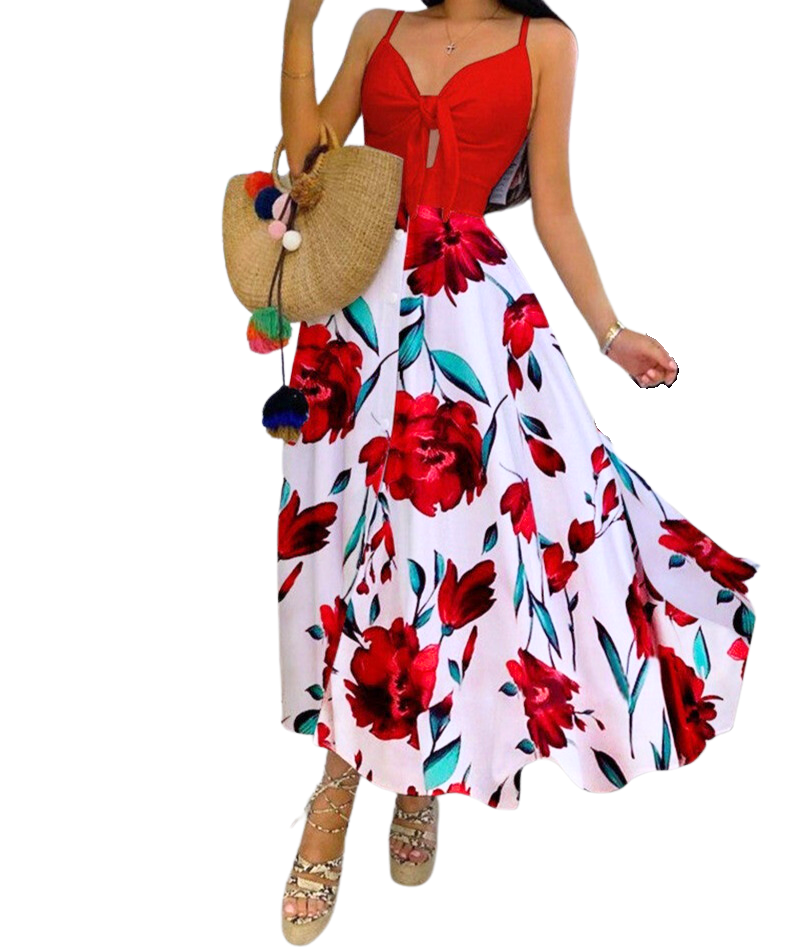 Sabrina Spaghetti Strap Bust Tie Cutout Dress