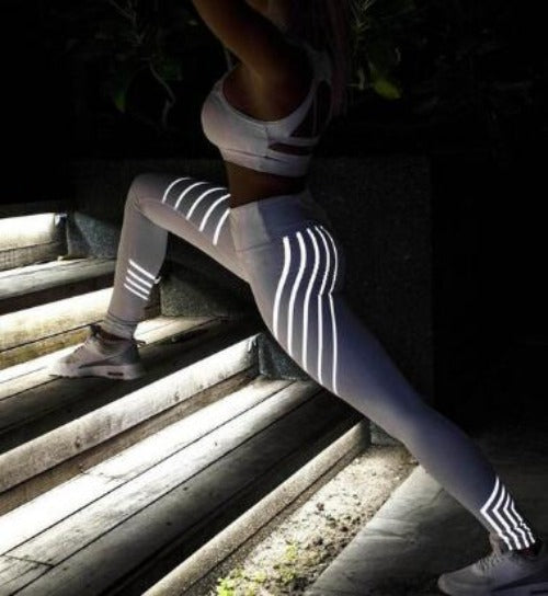 Leggings deportivos finos con forma geométrica