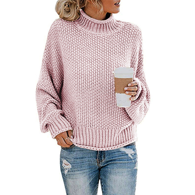 Thick Thread Mid-Turtleneck Sweater