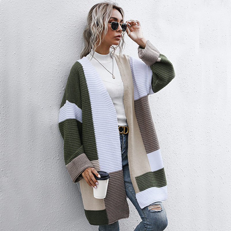 Sage Color Block Knit Sweater