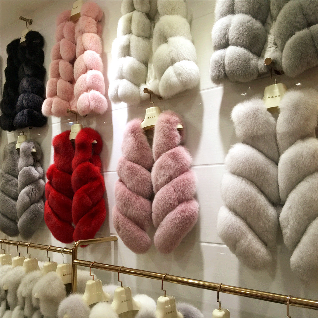 Chaqueta tipo chaleco tipo suéter de piel sintética