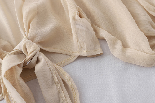 Sheer Tie Solid Color Summer Top
