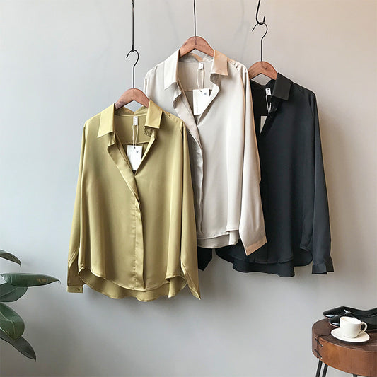 Loose Fit Silky Shirt