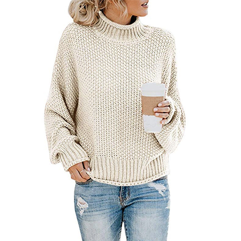 Thick Thread Mid-Turtleneck Sweater