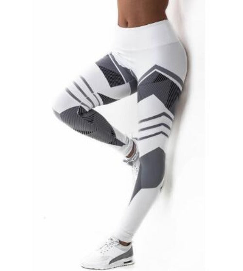 Leggings deportivos finos con forma geométrica