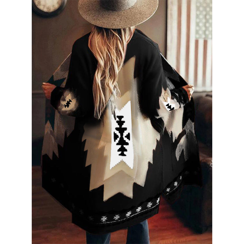 Tribal Printed Cardigan sweater