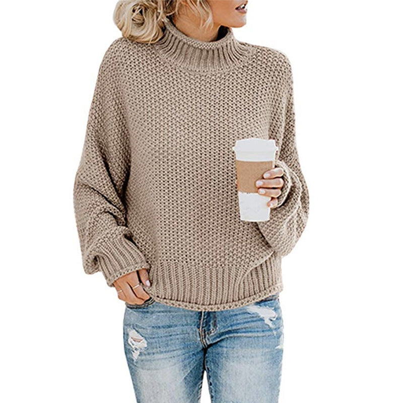 Thick Thread Mid-Turtleneck Sweater