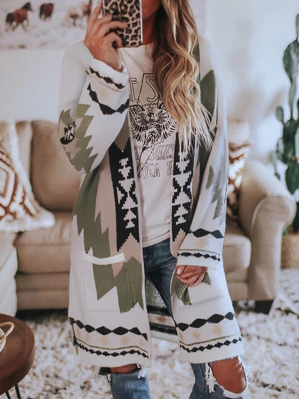 Tribal Printed Cardigan sweater